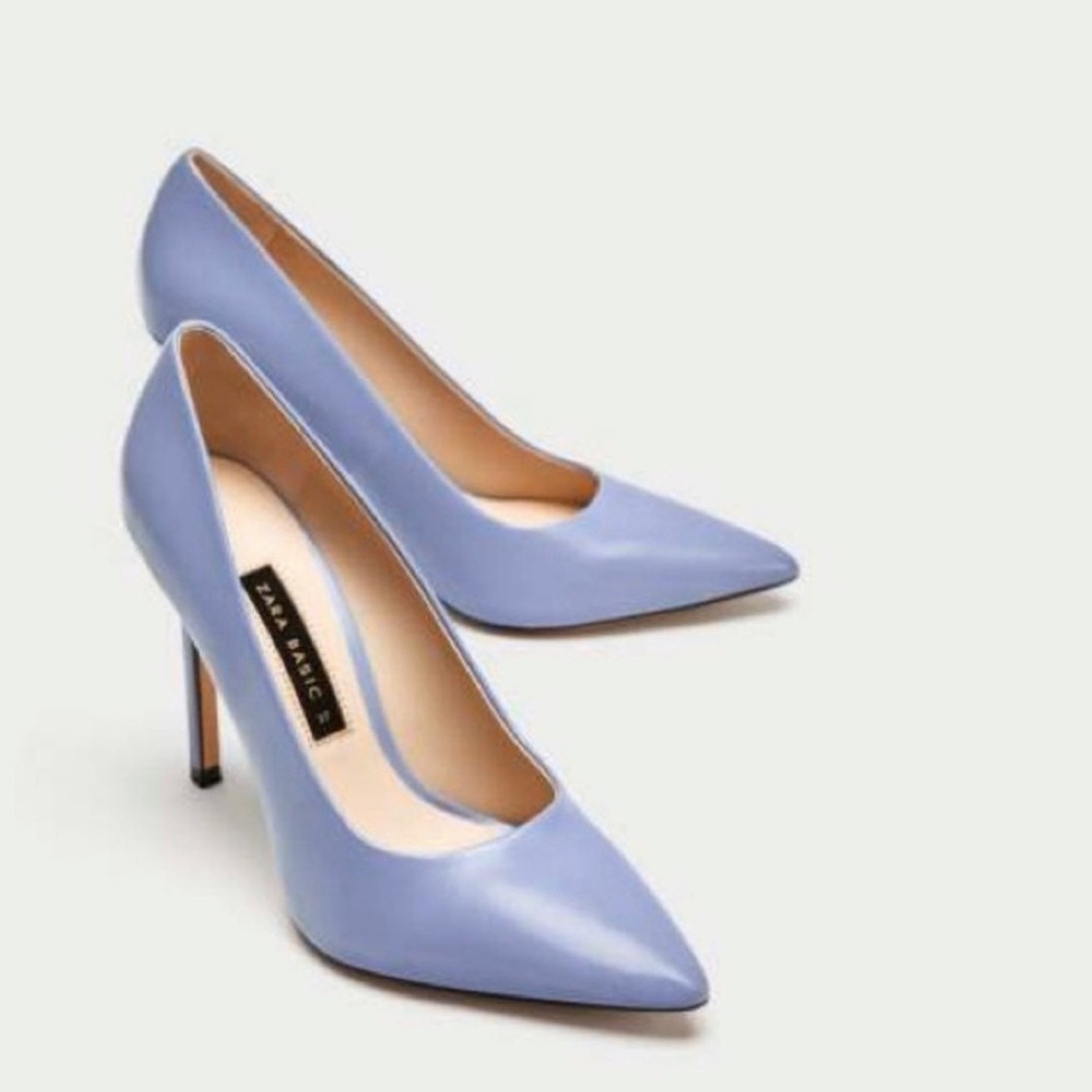 ZARA Shoes | Lilac Leather Point Heels